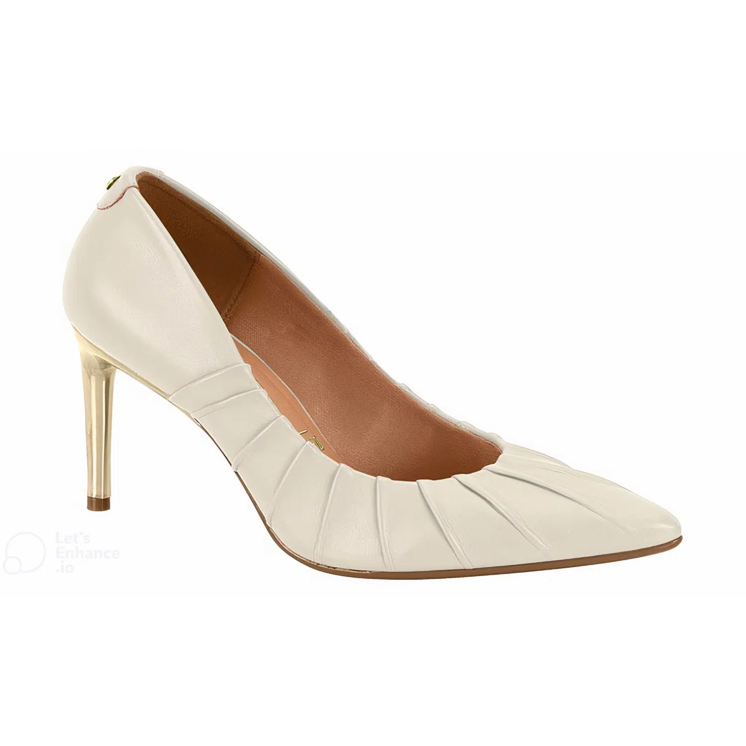 Estileto para Mujer de Cuero Napa Elástico Blanco Off 1344.217.18462