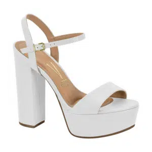 Sandalia de Vestir para Mujer de Cuero Blanco 6282.455.7286